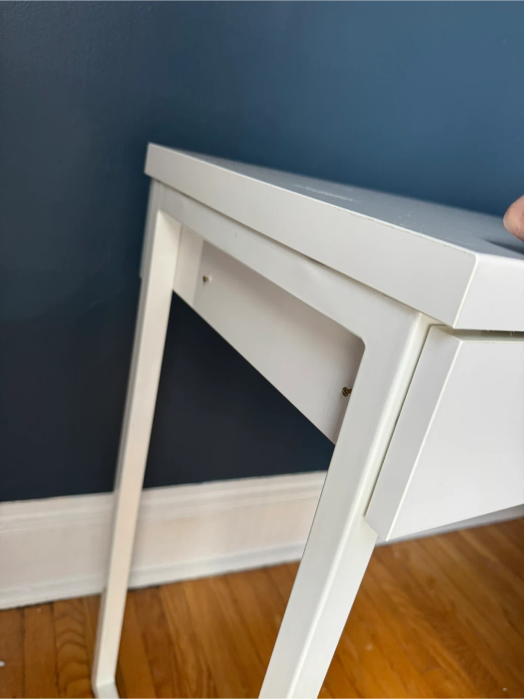 White Two-Drawer Desk - photo 3