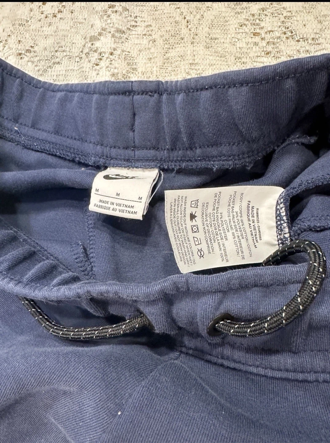 Nike Tech Fleece Jogger Pants Navy Blue Men's Medium - photo 2