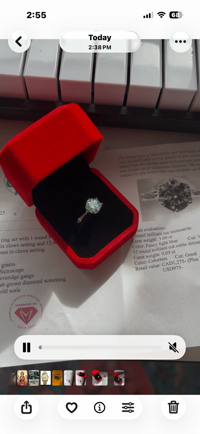 3.00 CT VVS lab grown diamond size 7.25 - photo 2