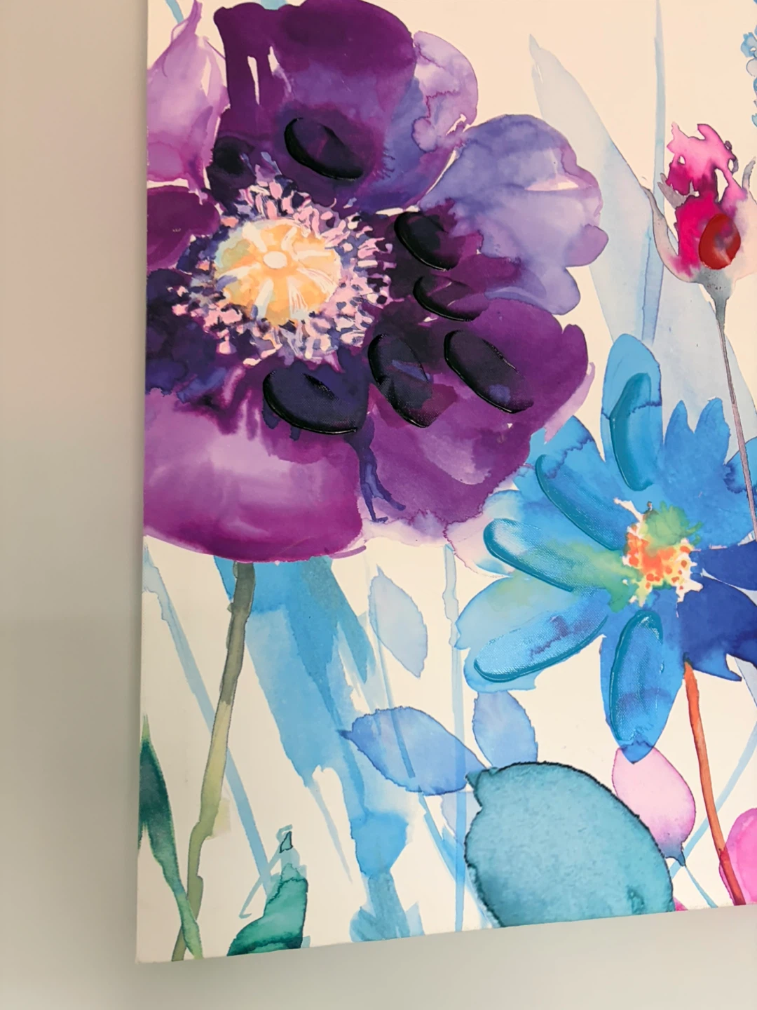 Watercolor Floral Wall Art Canvas Print - photo 2