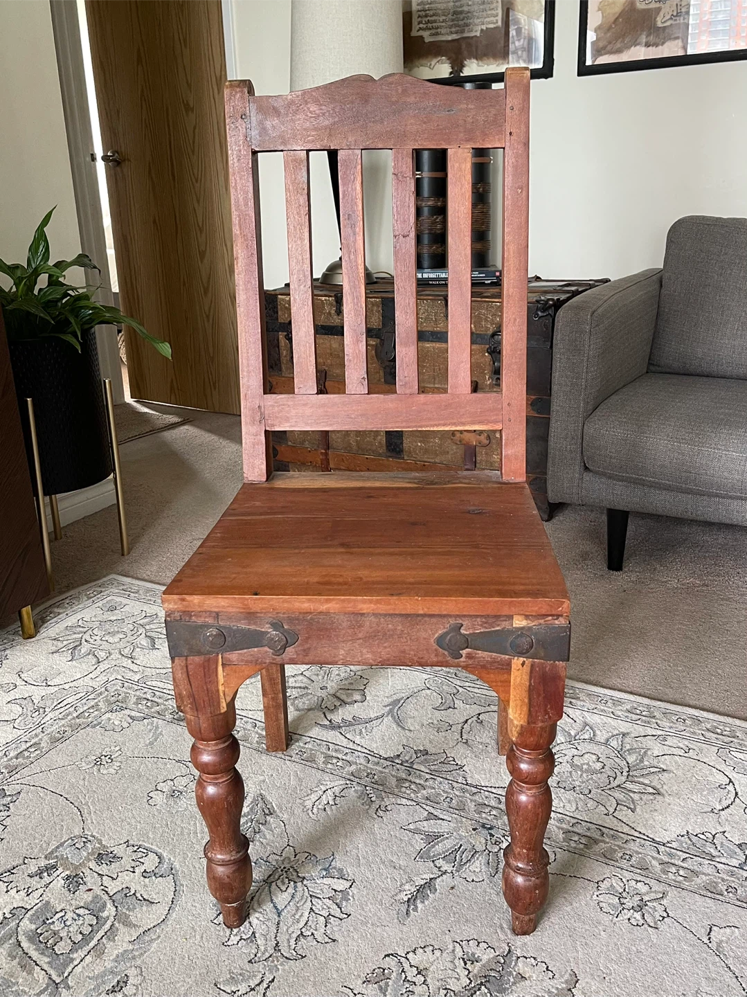 Solid oak wood Accent Chair - photo 2