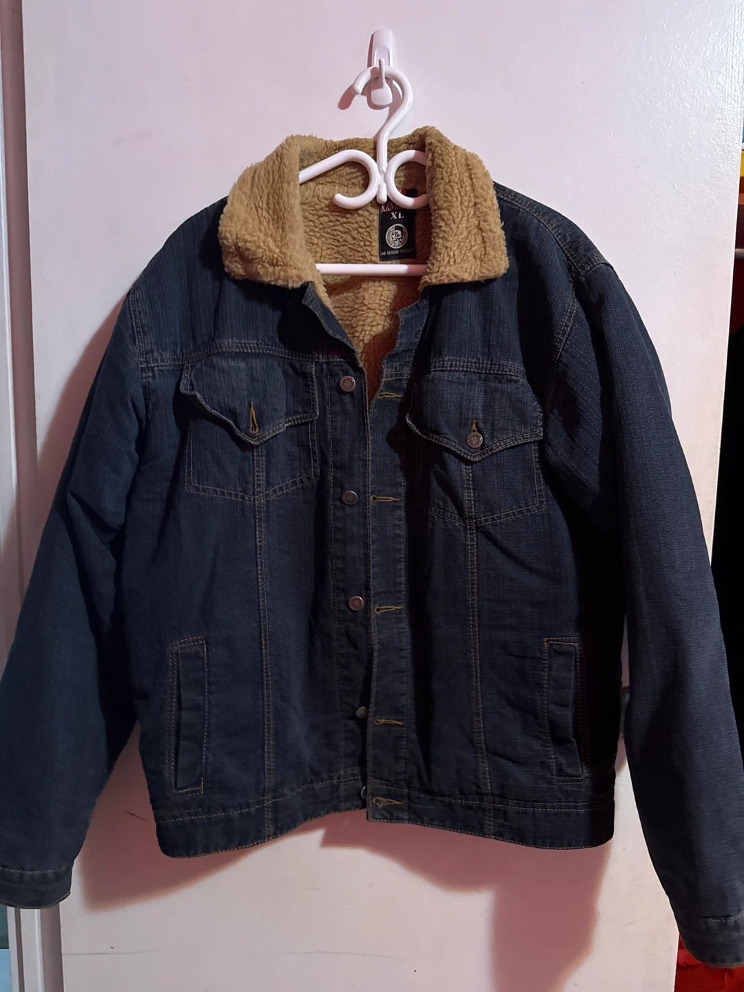 Kanaros Jeans Sherpa Lined Denim Jacket XL