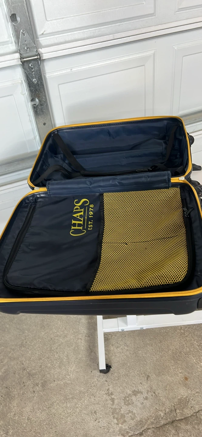 Chaps Navy Blue Carry-On Luggage Suitcase - photo 3