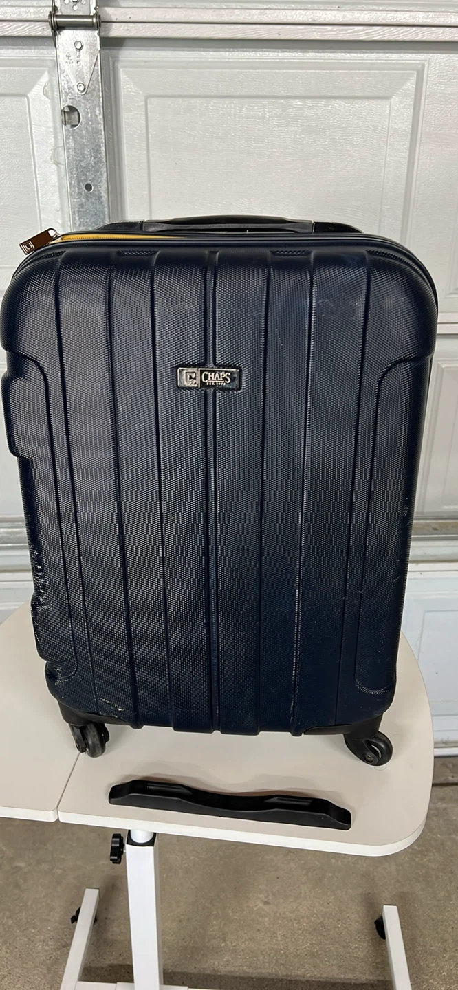 Chaps Navy Blue Carry-On Luggage Suitcase - photo 2