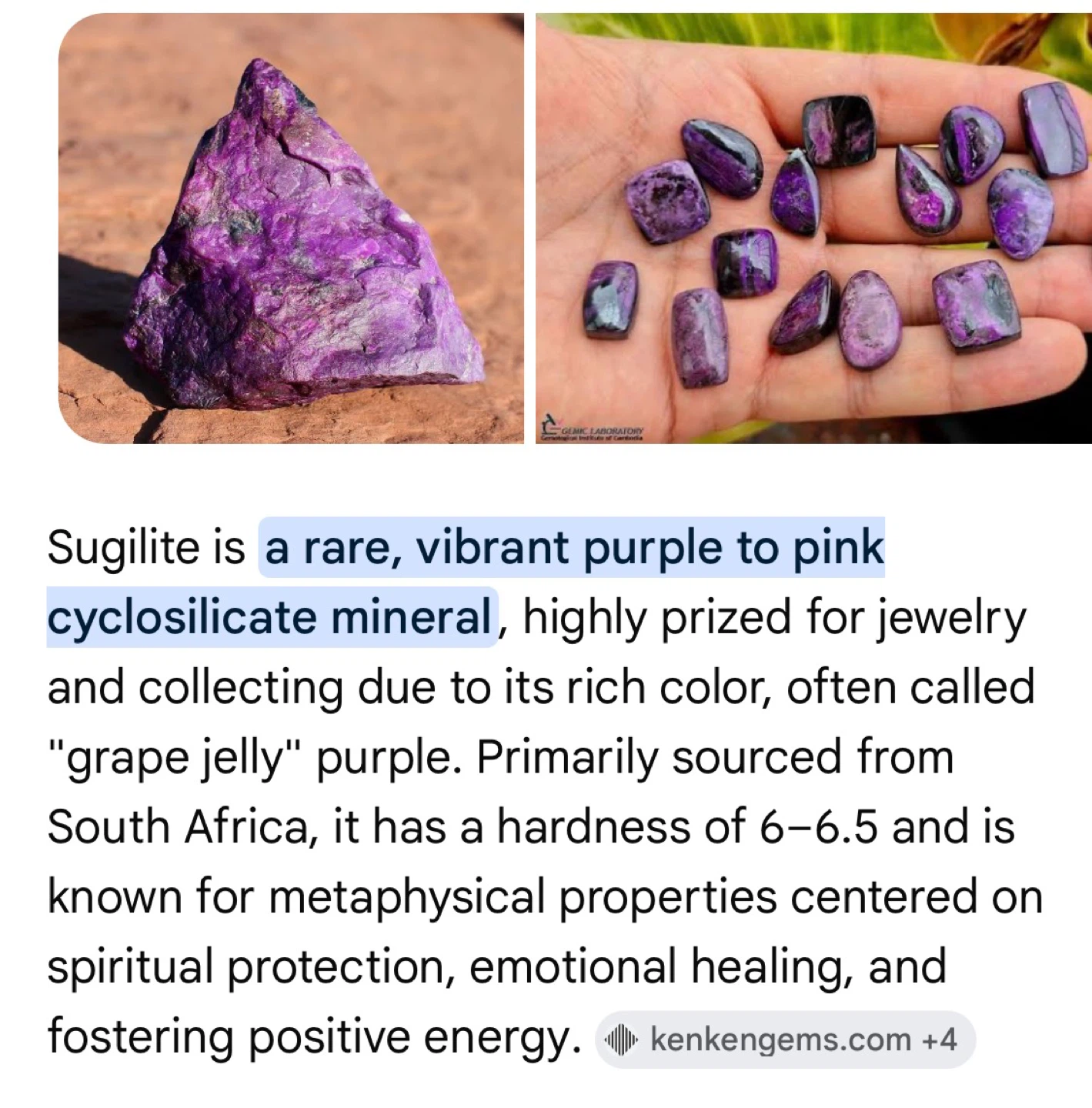 Sugilite Tear 925 Silver Drop Bracelet - photo 3