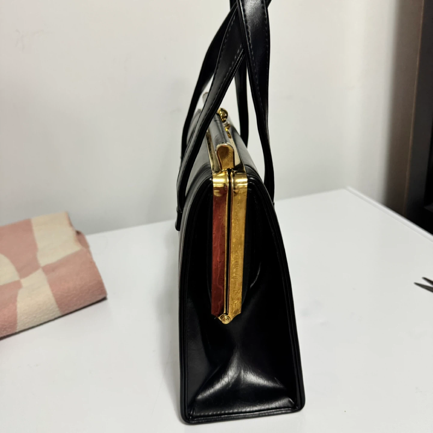 Vintage Leather Top Handle Handbag - photo 2