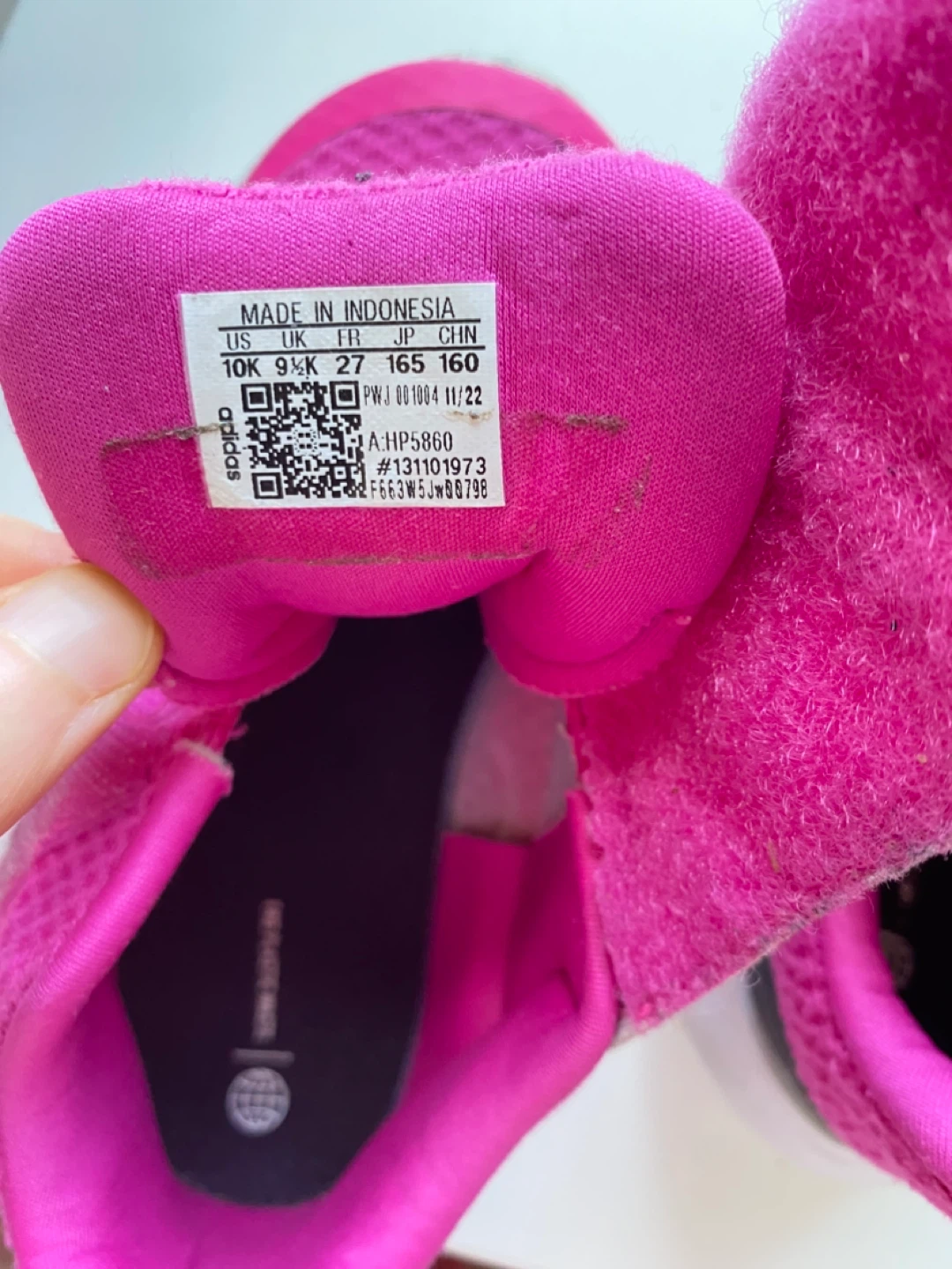 Adidas Pink Running Shoes Size 10k - photo 3