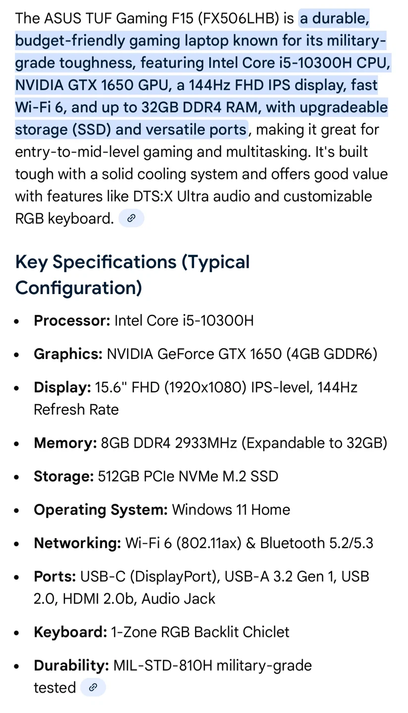 ASUS TUF Gaming F15 Laptop - photo 5
