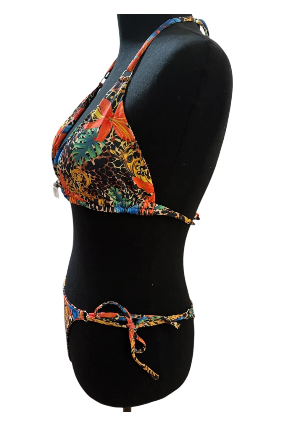 Women's Halter Bikini Set Tropical Print Swimsuit - photo 2