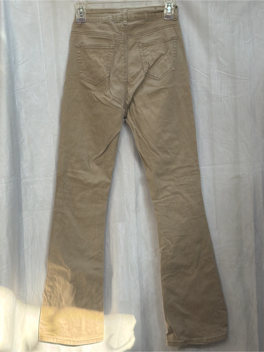 LING COLLECTION Women's Tan Corduroy Flare Pants Size 3/4 - photo 2