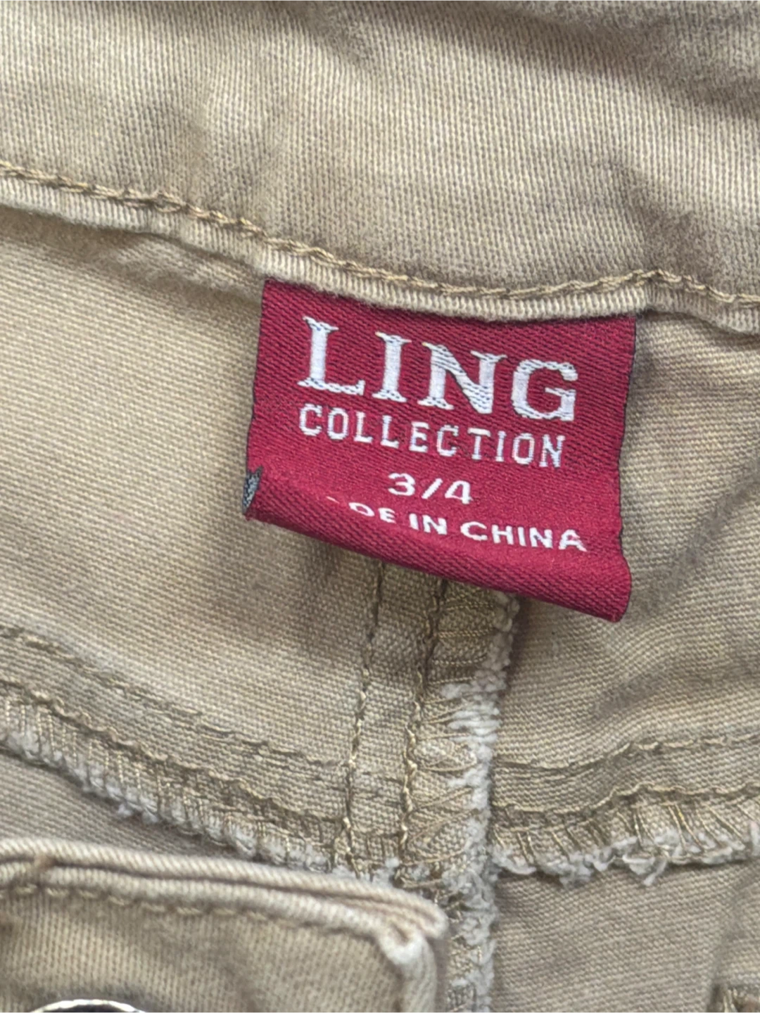 LING COLLECTION Women's Tan Corduroy Flare Pants Size 3/4 - photo 3