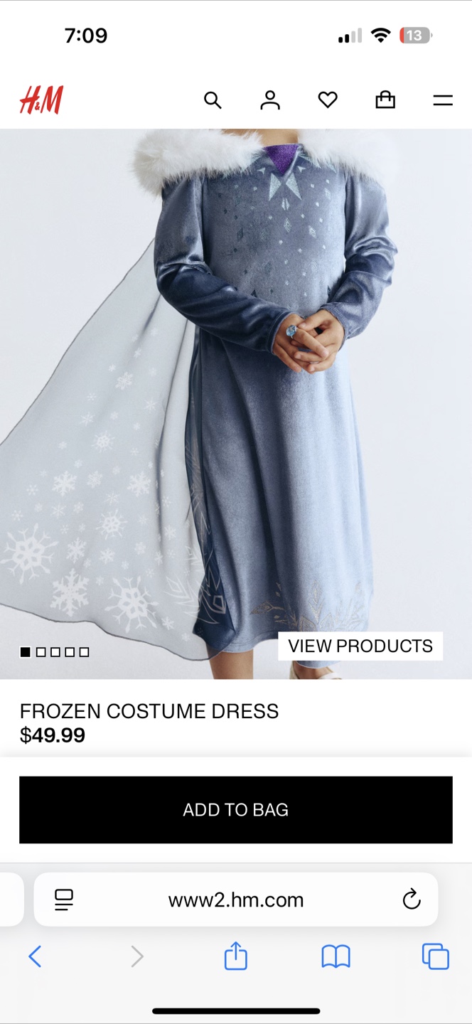 H&M Frozen Costume Dress