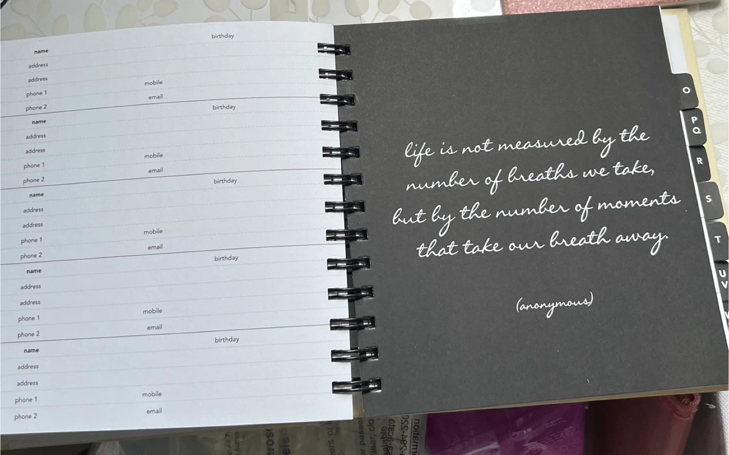 Address Book with Inspirational Quotes - photo 2