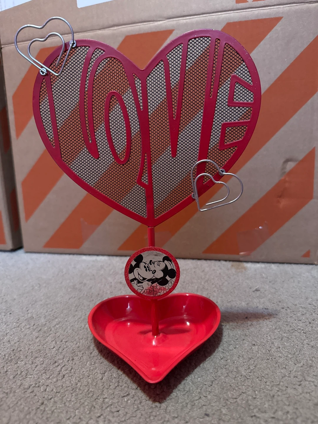 Heart "LOVE" Display with Mickey Mouse Tray