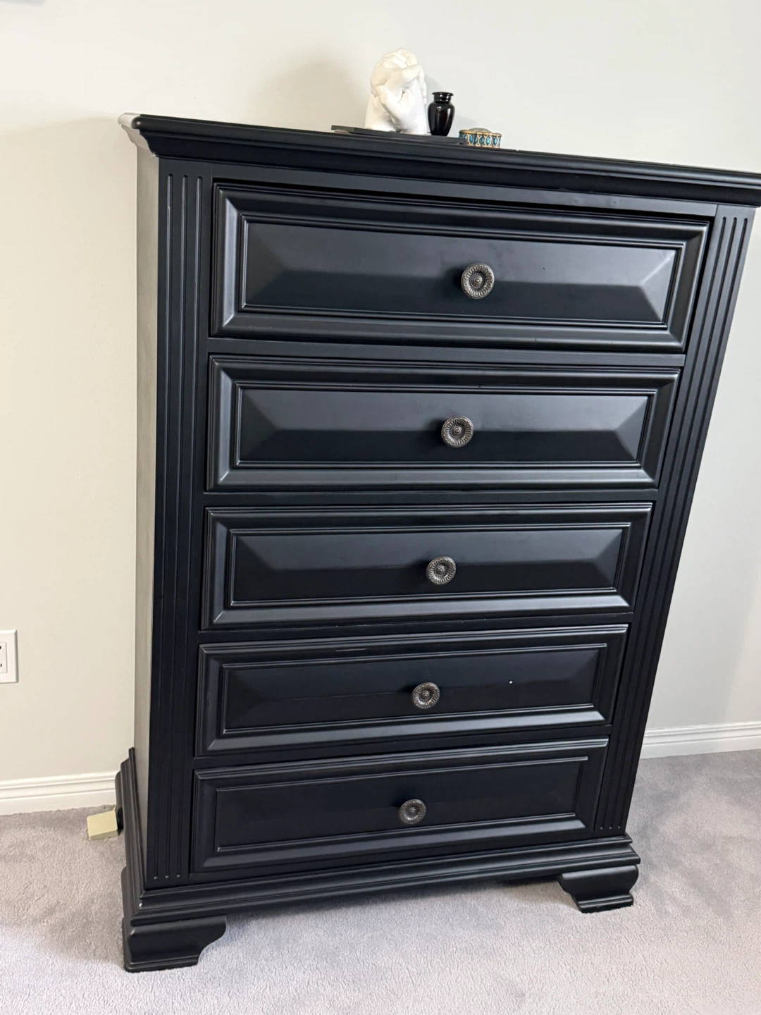 Black 5-Drawer Dresser - photo 2