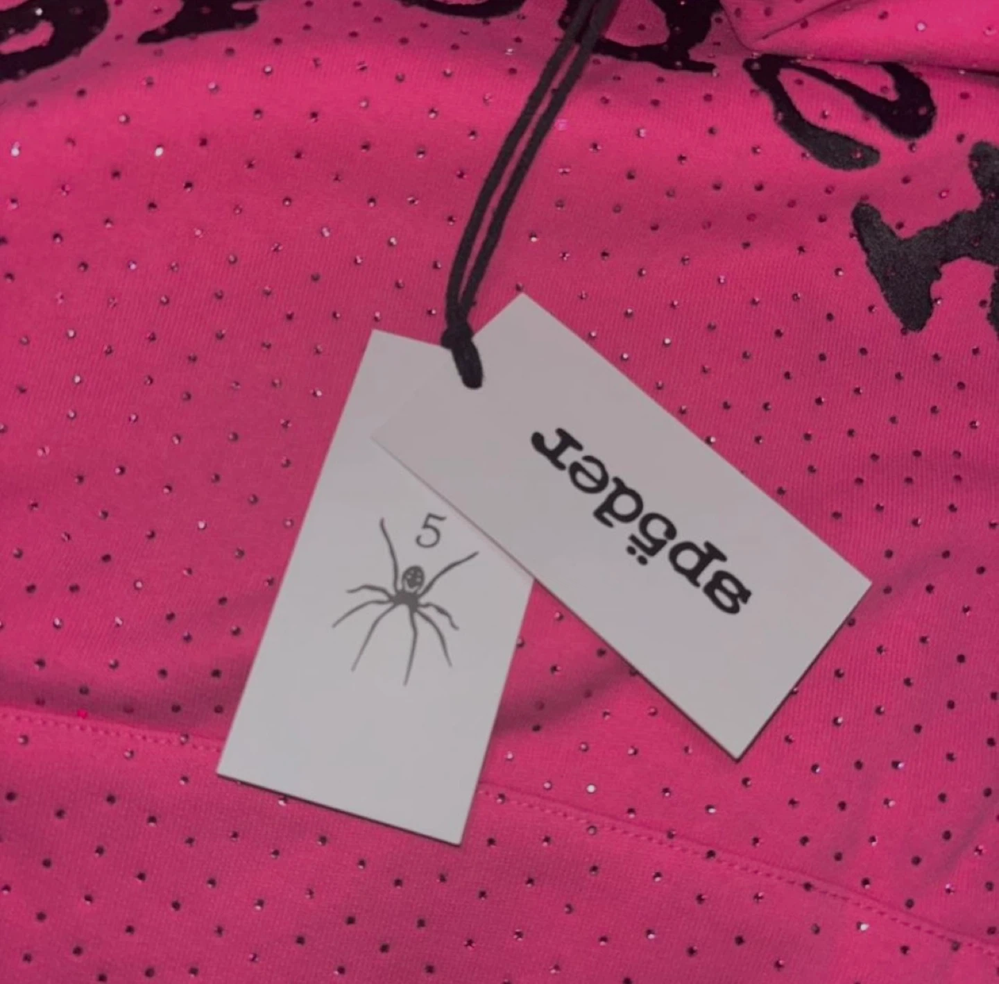 💎**NEW** Sp5der Pink Rhinestone Hoodie - photo 2