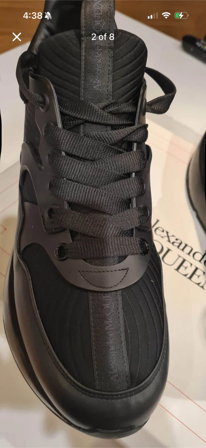 Alexander McQueen Black Oversized Sole Sneakers - photo 2