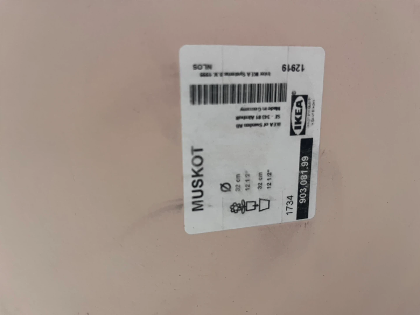 12.5 inch IKEA MUSKOT Plant Pot - photo 3