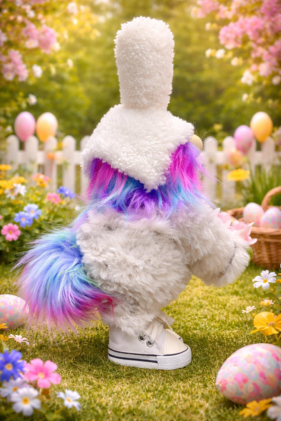Easter Bunny Gnome Plush with Flower - photo 2