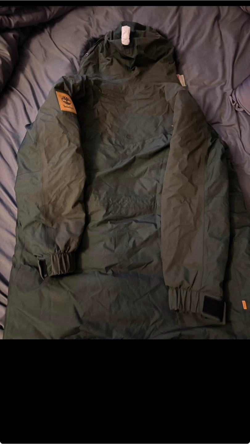 Timberland Men's Parka Jacket Green Fur Hood - photo 5