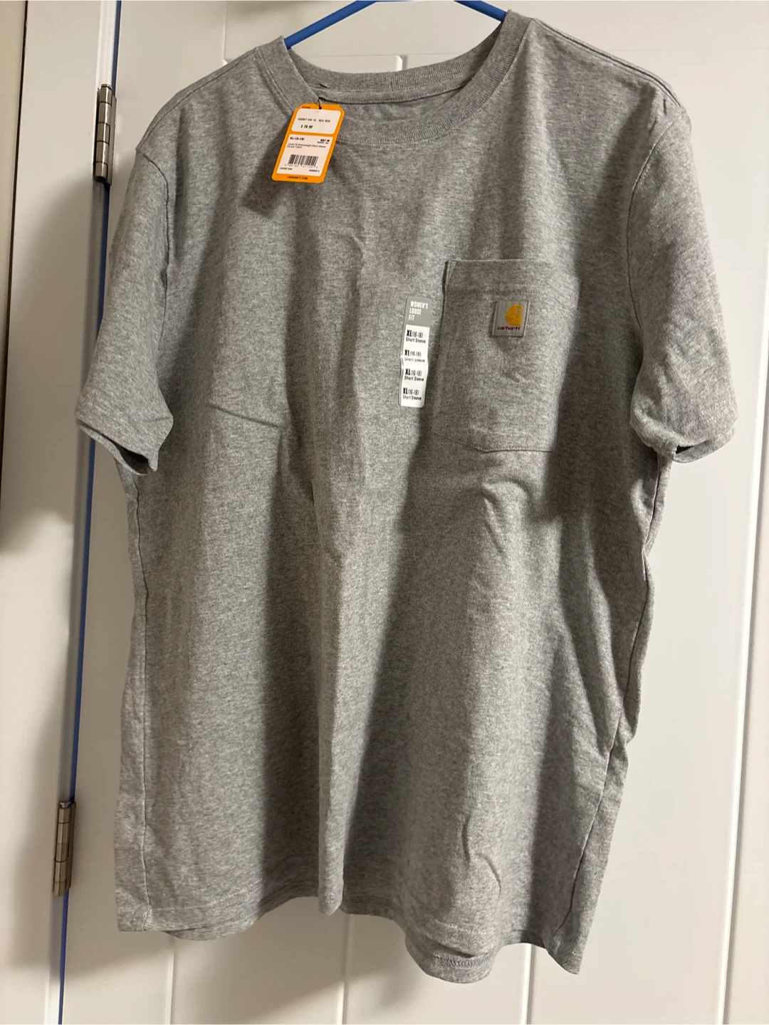 Carhartt Women's Loose  Short-Sleeve Pocket T-Shirt XL Grey
