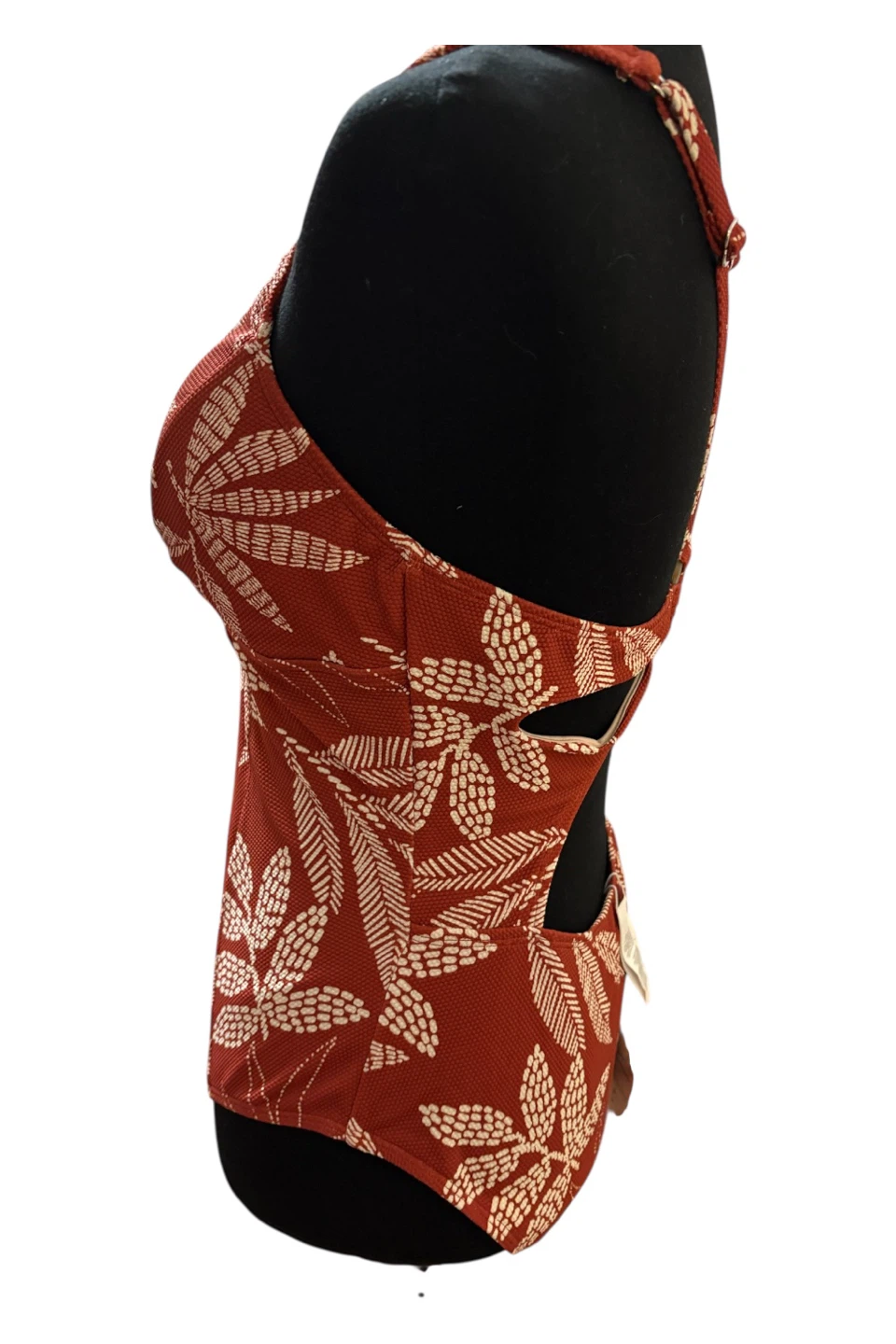 Women's Red Floral Print One-Piece Swimsuit - photo 3