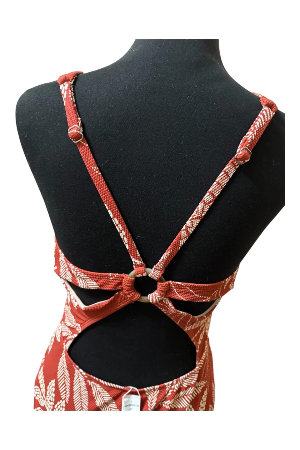 Women's Red Floral Print One-Piece Swimsuit - photo 4