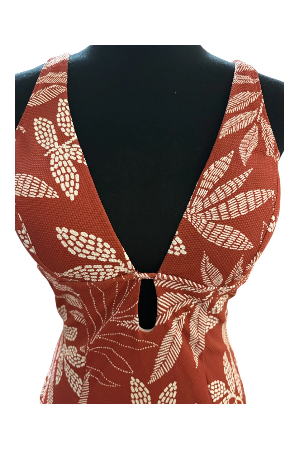 Women's Red Floral Print One-Piece Swimsuit - photo 2