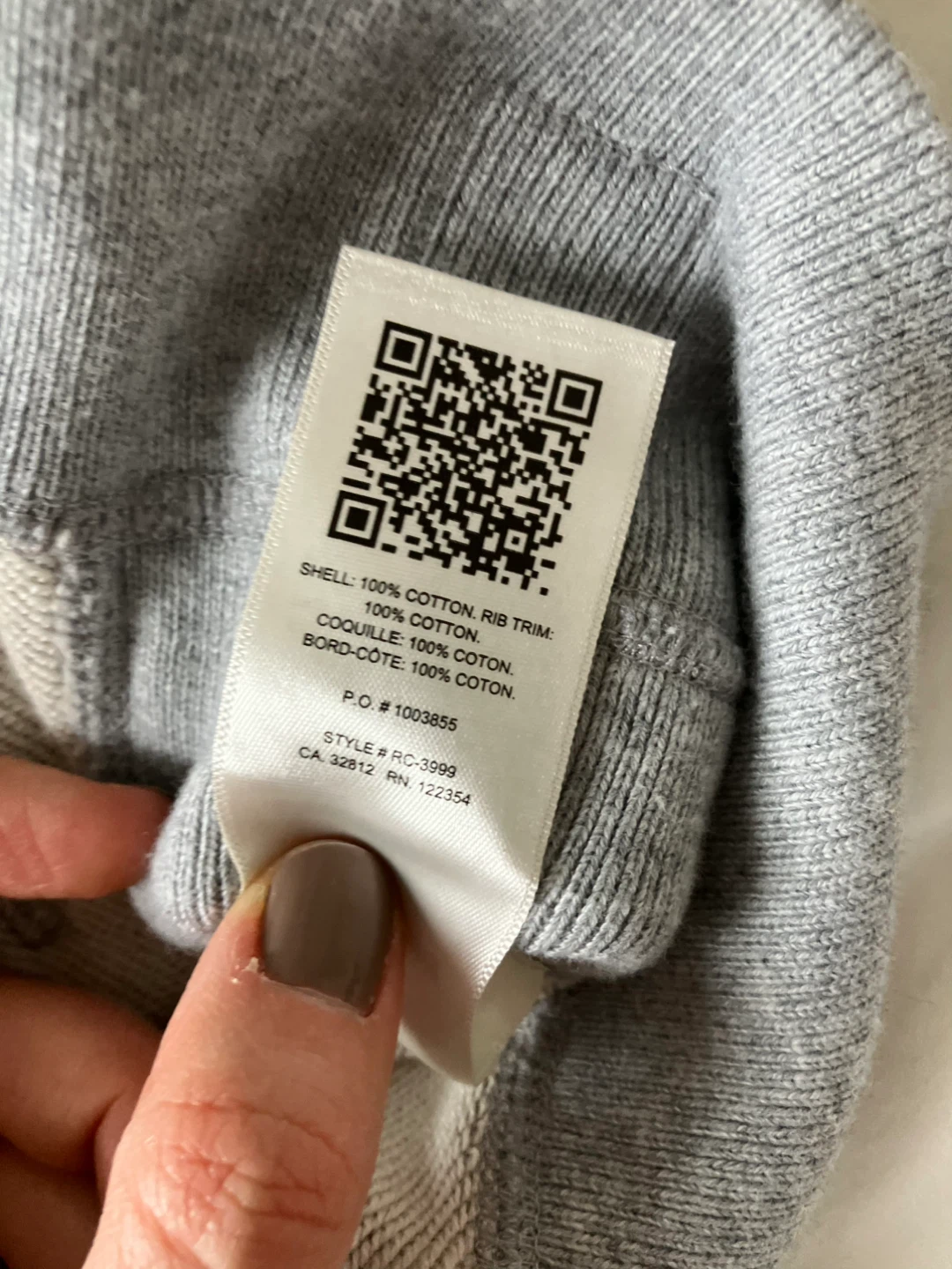 Reigning Champ Grey Full Zip Hoodie - Large - photo 5