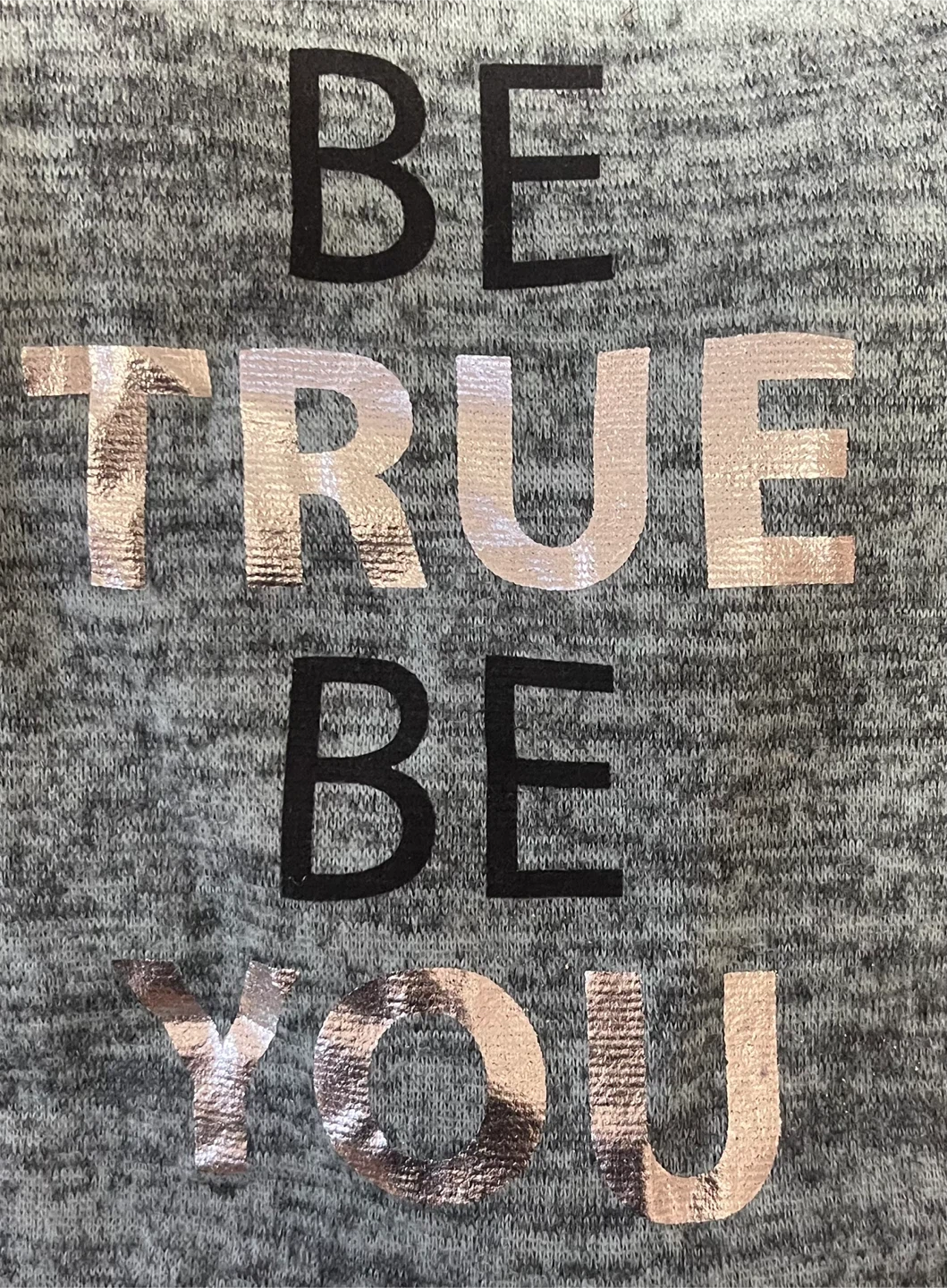 Light green T-Shirt with "Be True Be You" Graphic - photo 2