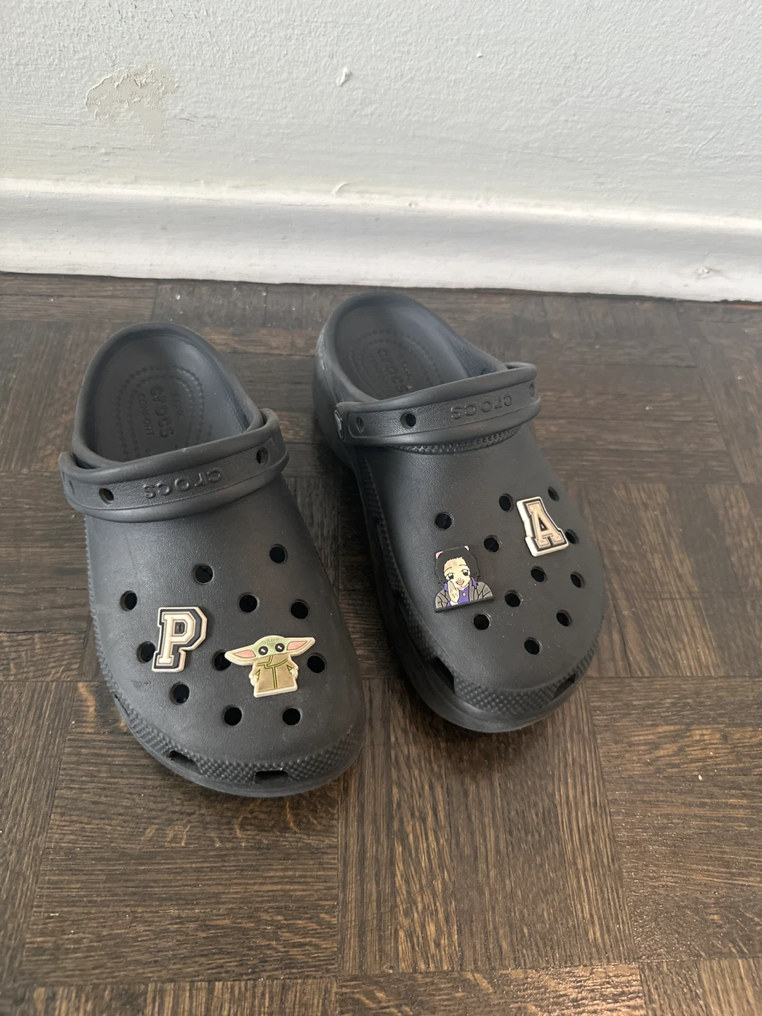 Crocs Women's Size 6 Clogs with Charms - First Come First Given