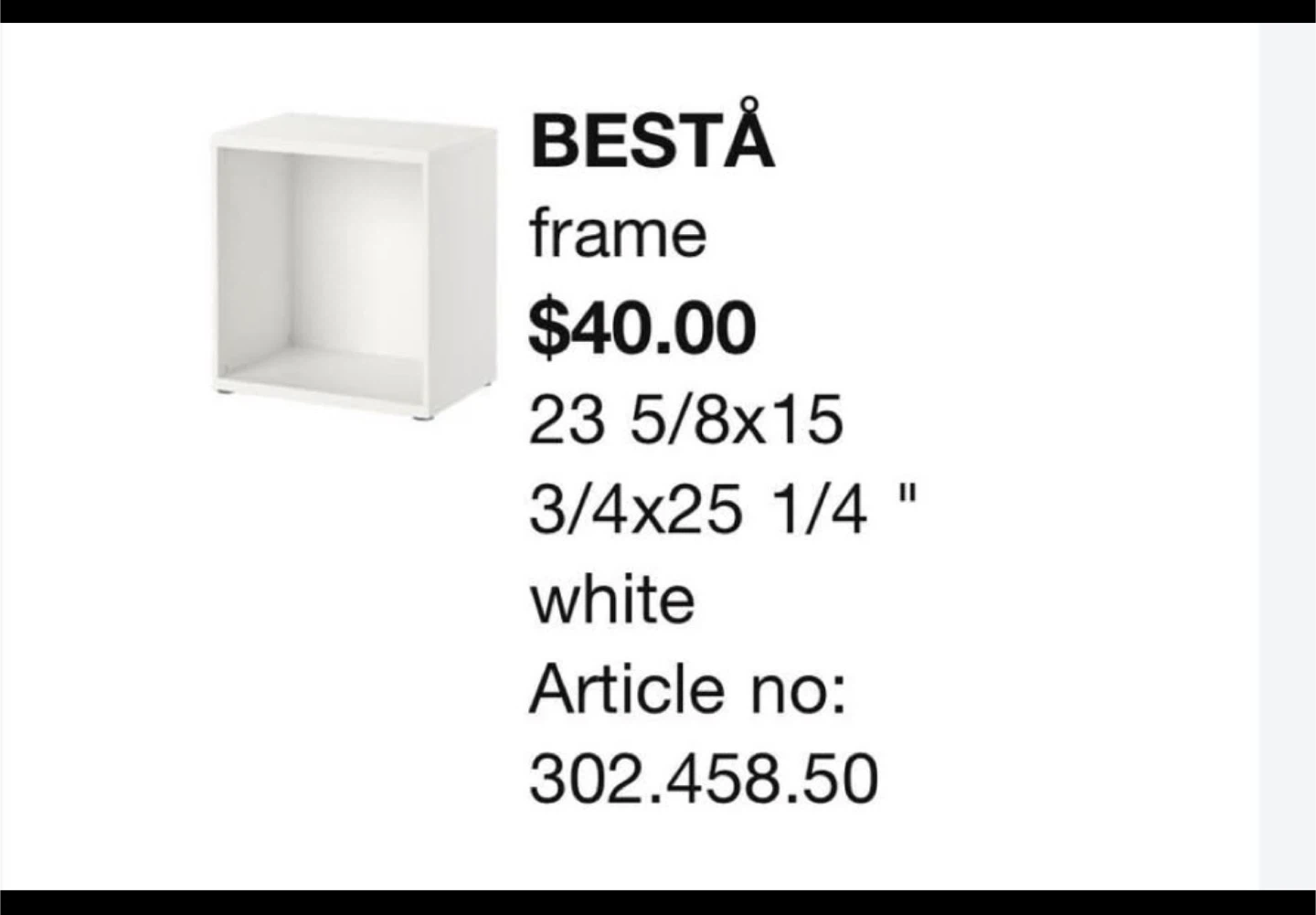 IKEA BESTÅ SELSVIKEN White Cabinet - photo 3