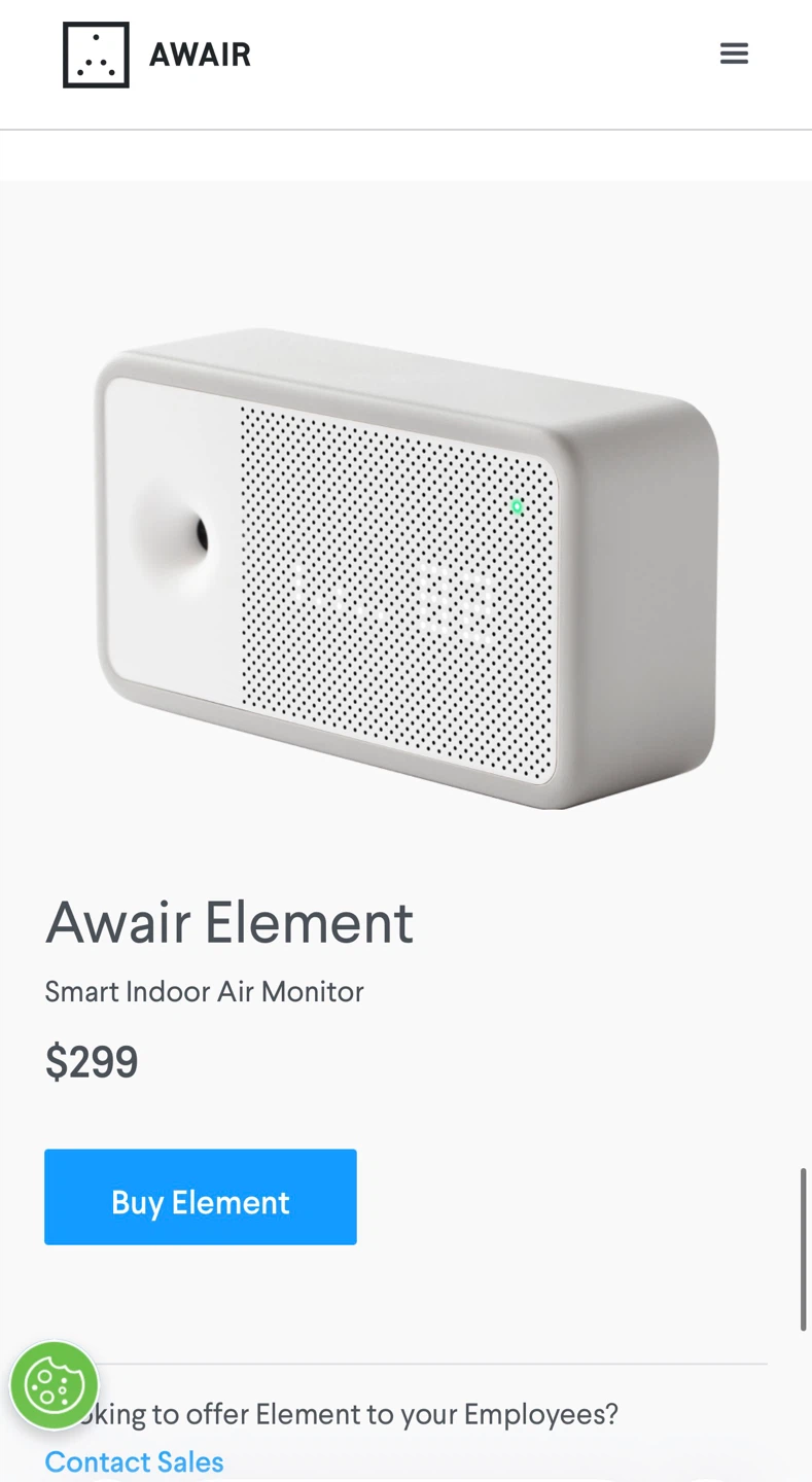 Awair Element Smart Indoor Air Monitor