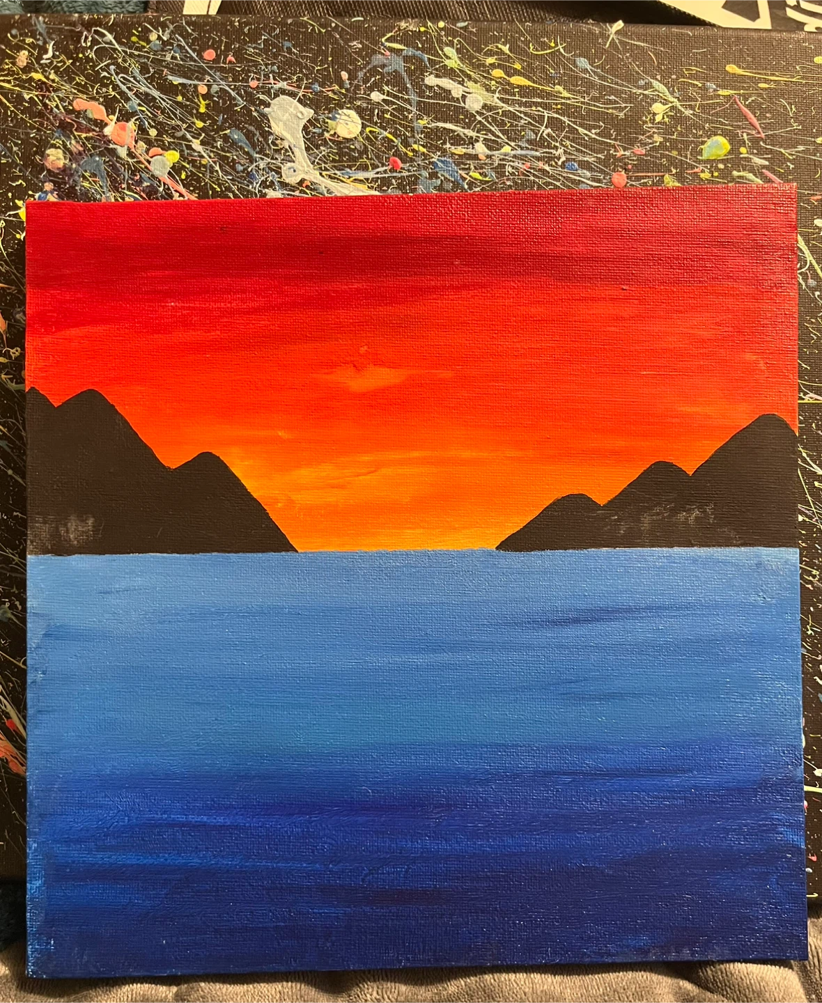 Sunset Landscape Painting on Canvas