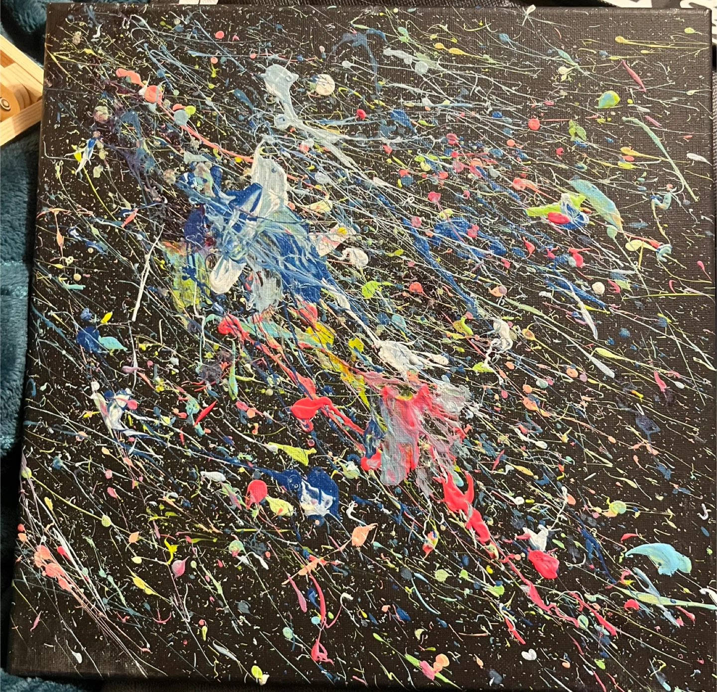 Abstract Splatter Art Canvas Painting