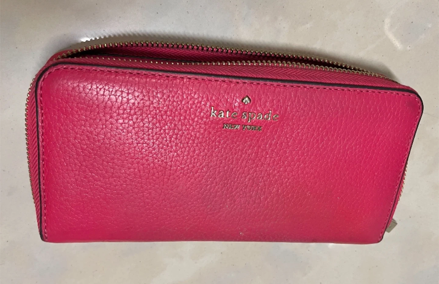 Kate Spade Pink Zip Around Leather Wallet - photo 4