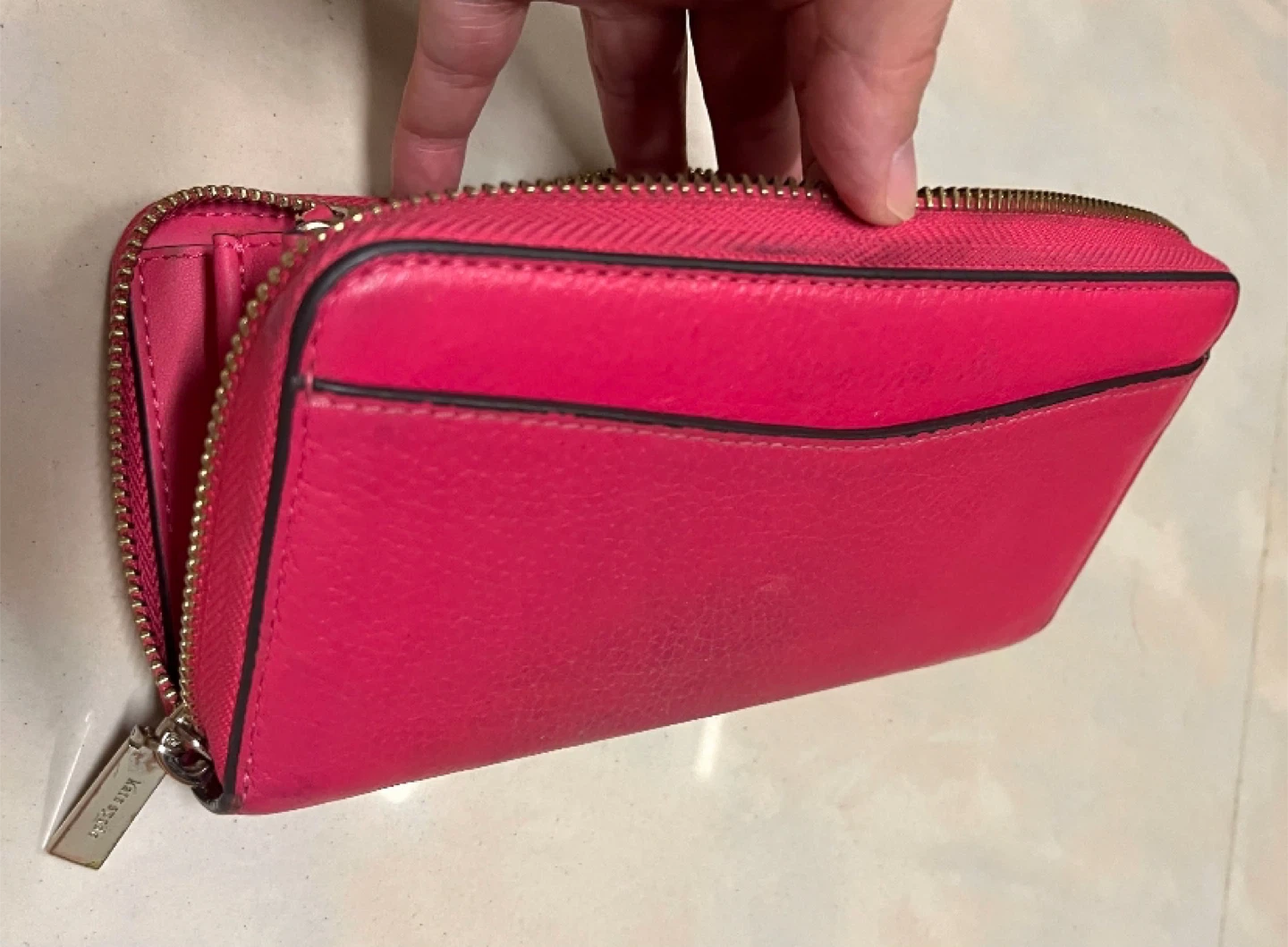Kate Spade Pink Zip Around Leather Wallet - photo 3