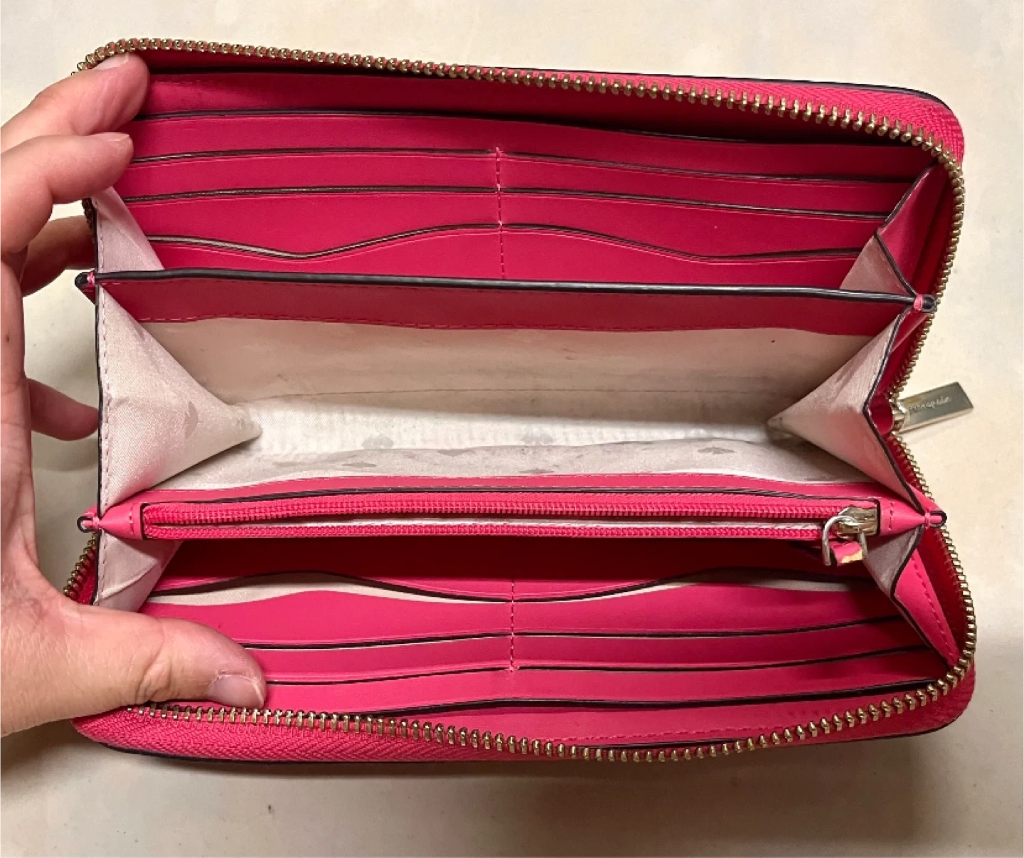 Kate Spade Pink Zip Around Leather Wallet - photo 2