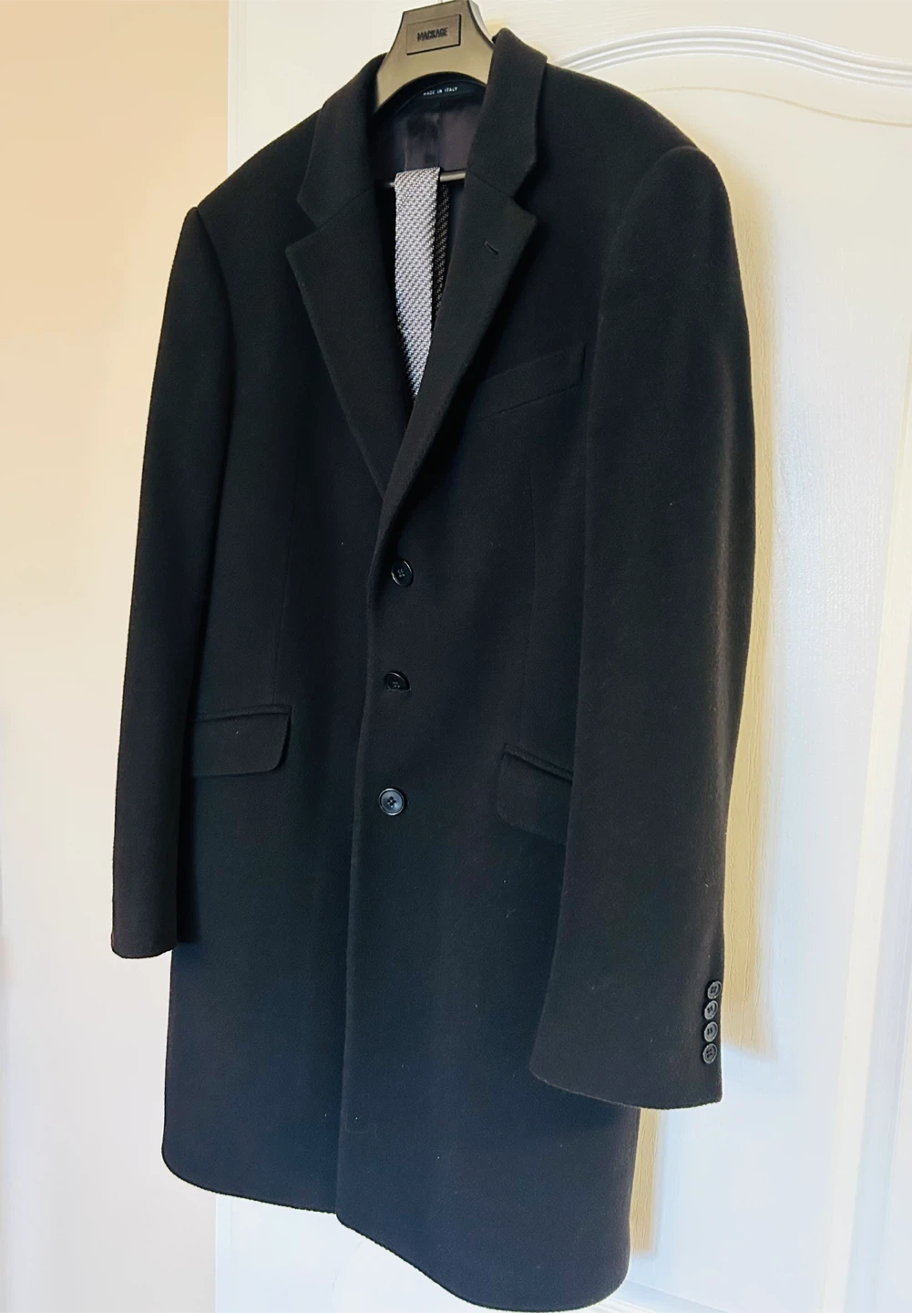 ARMANI Men’s Coat & Tie (Wool/Cashmere, 42R)