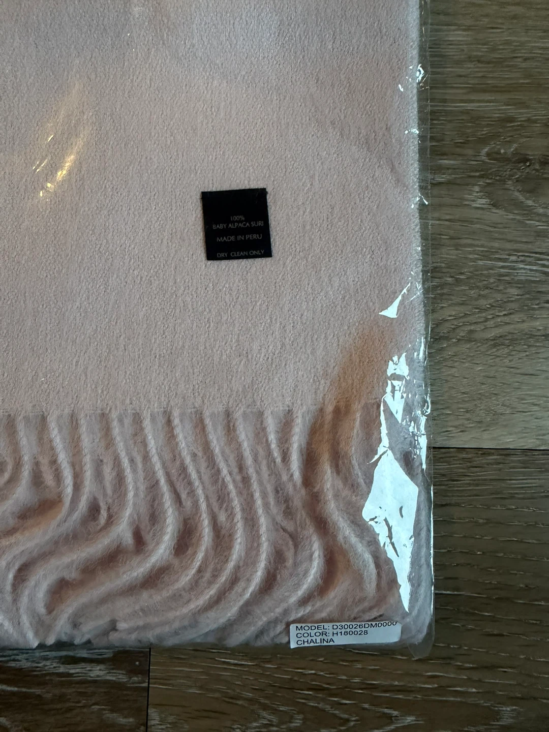 Tore Di Napoli Baby Suri Alpaca Fringe Scarf - Blush Pink - photo 3