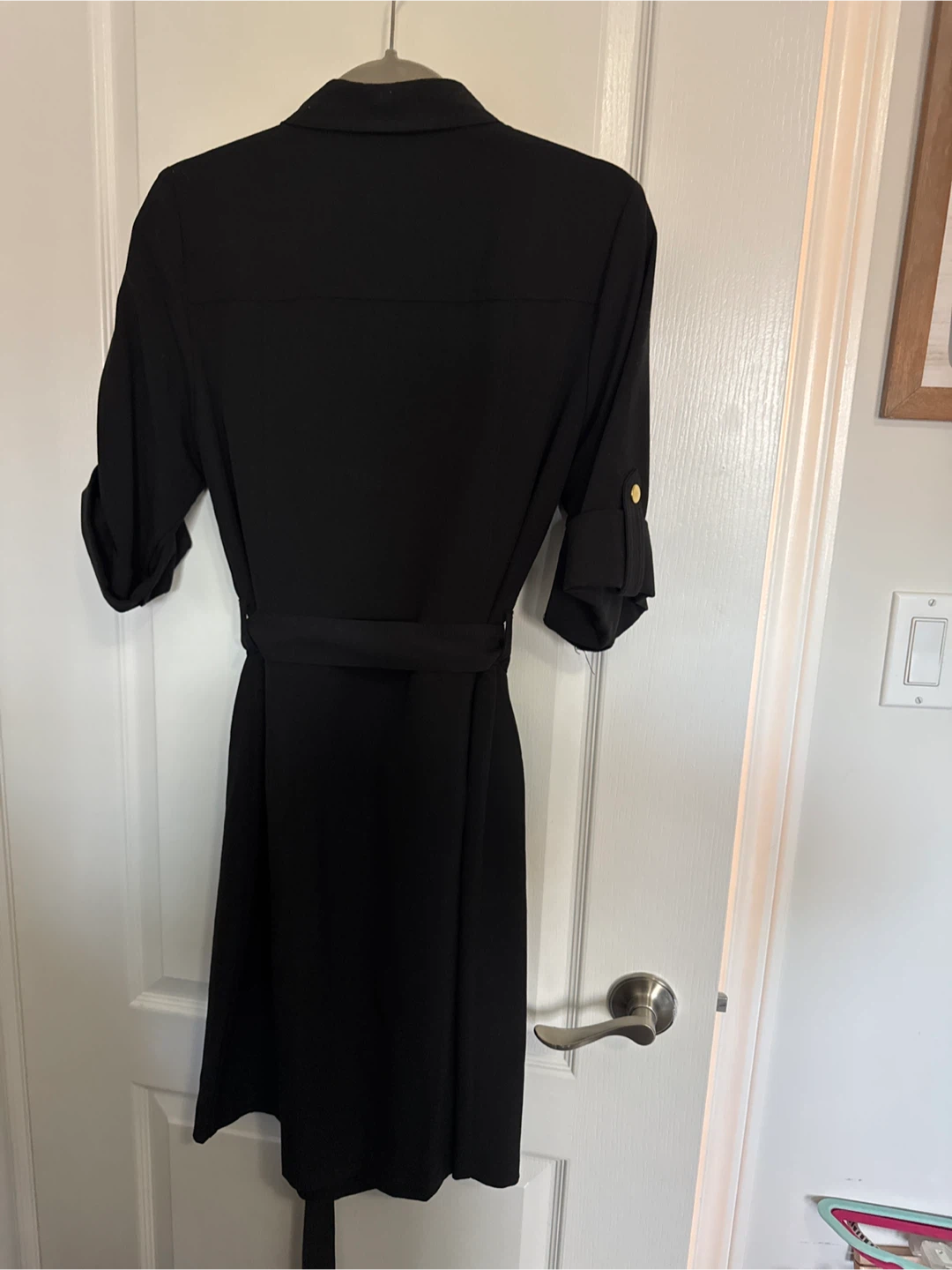 Sharagano Black Zipper Dress with Belt - photo 2