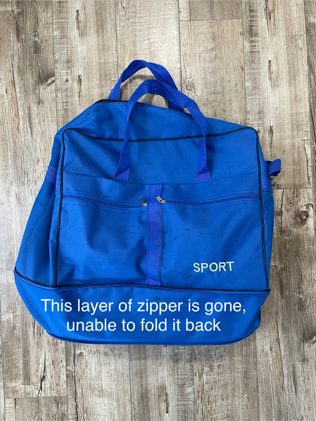 28" Zippers Expandable Blue Luggage Bag - photo 2