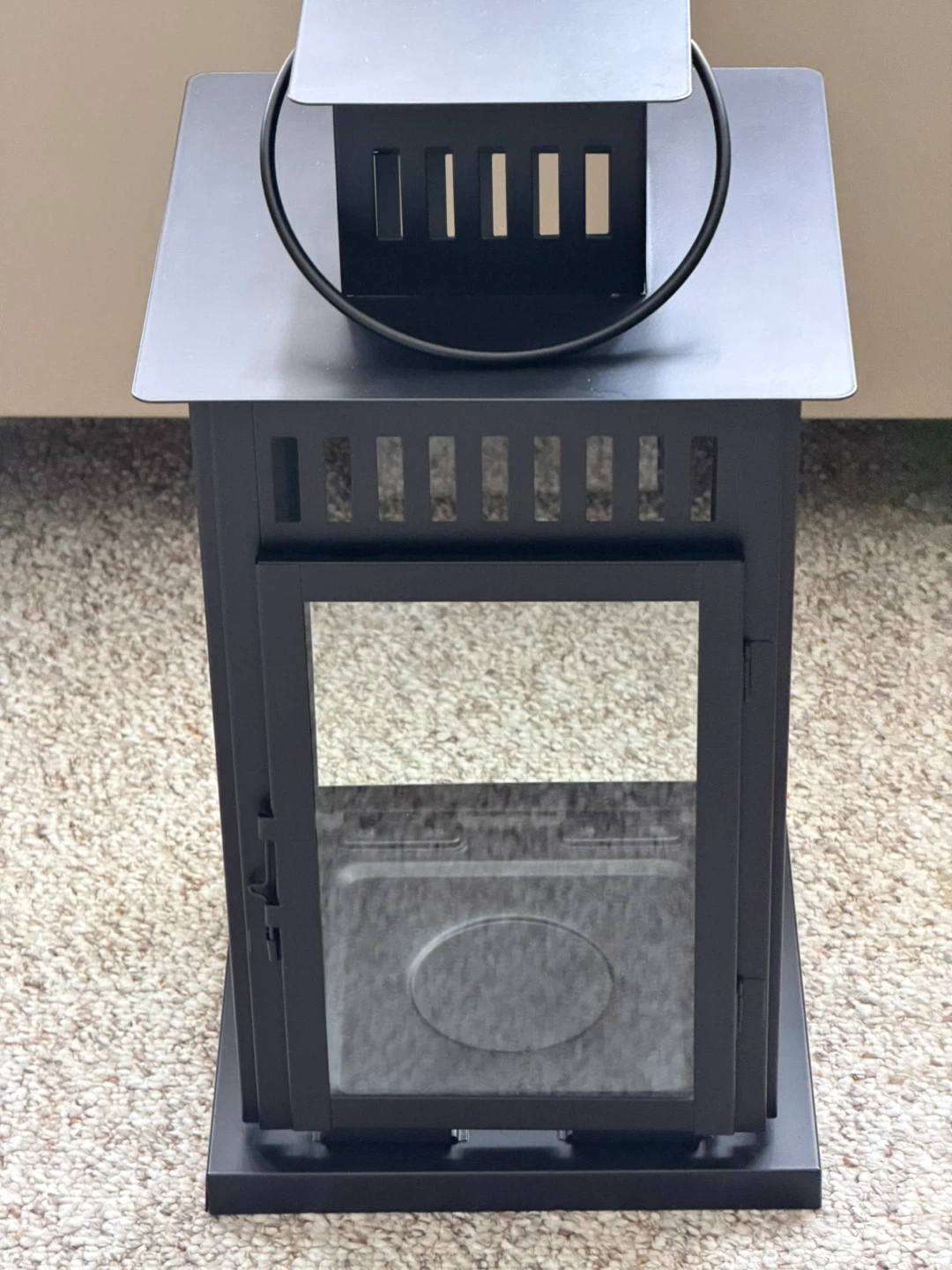 Black metal/glass lantern