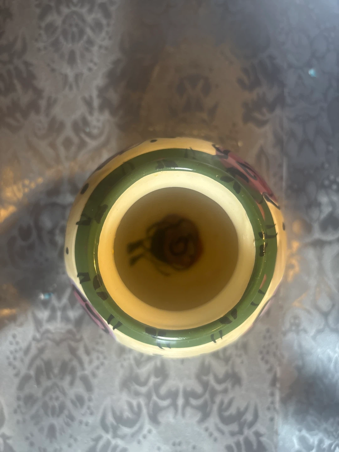 Hand-Painted Ceramic Vase with Floral Design - photo 3