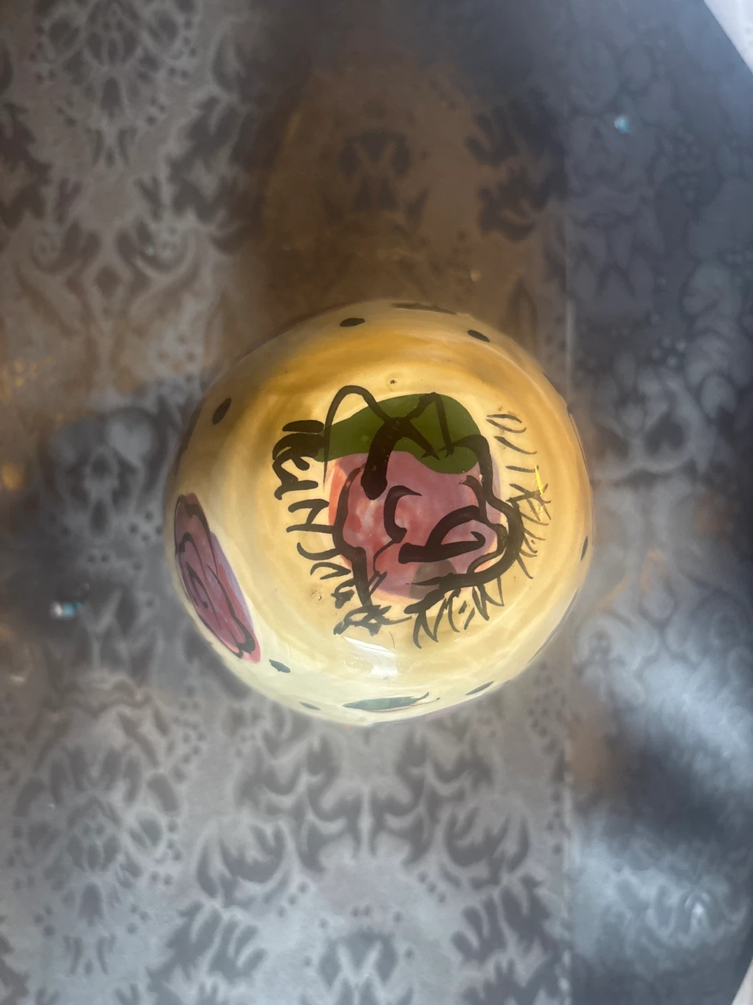 Hand-Painted Ceramic Vase with Floral Design - photo 2
