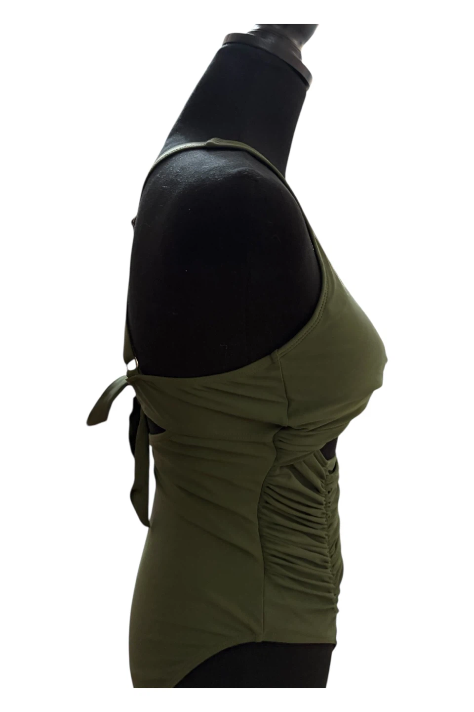 Women's One-Piece Swimsuit - Olive Green - Size M - photo 4