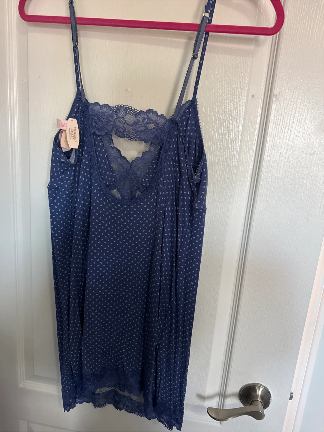 Victoria's Secret Blue Polka Dot Lace Camisole L/G - photo 2
