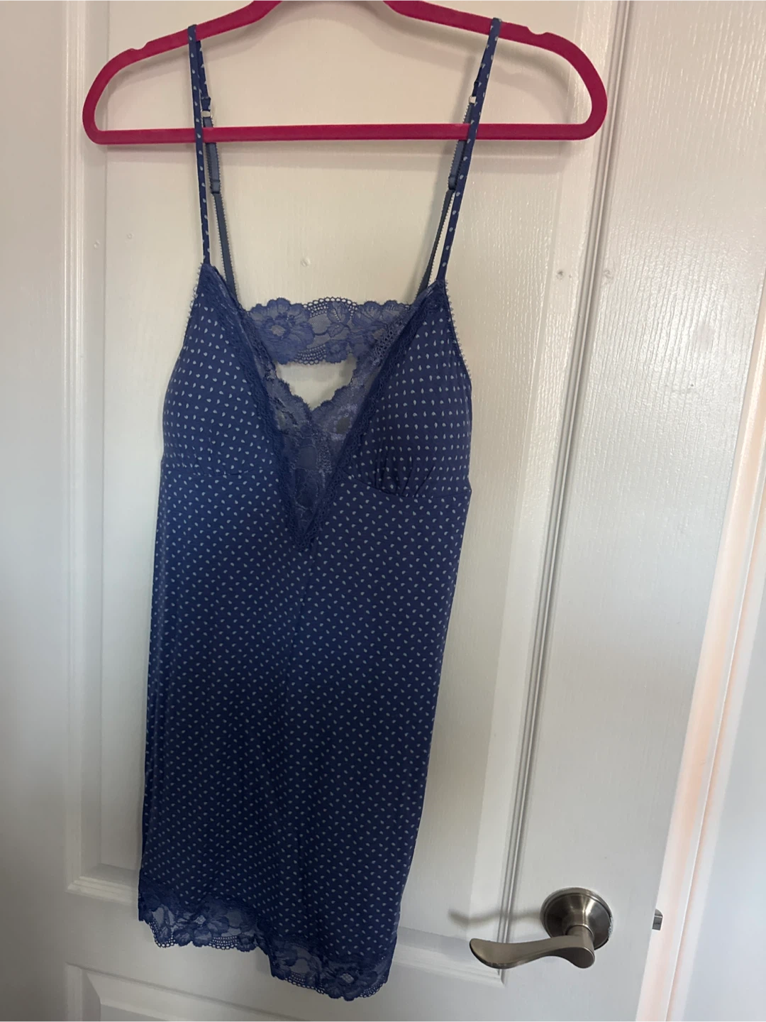 Victoria's Secret Blue Polka Dot Lace Camisole L/G