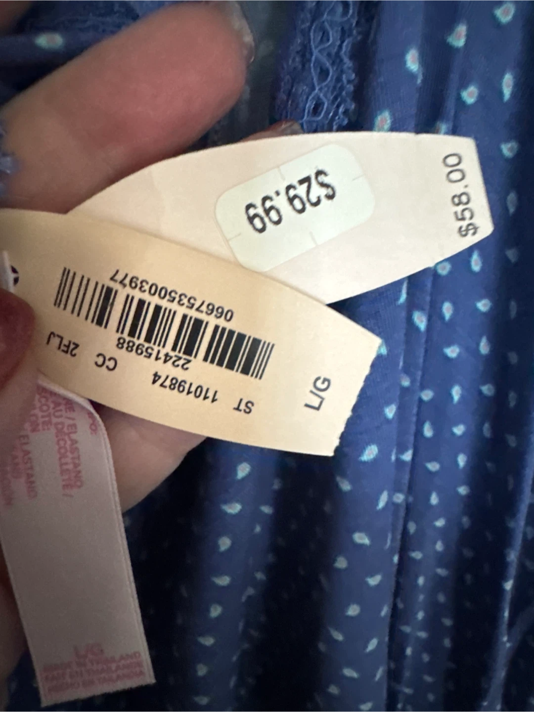 Victoria's Secret Blue Polka Dot Lace Camisole L/G - photo 4