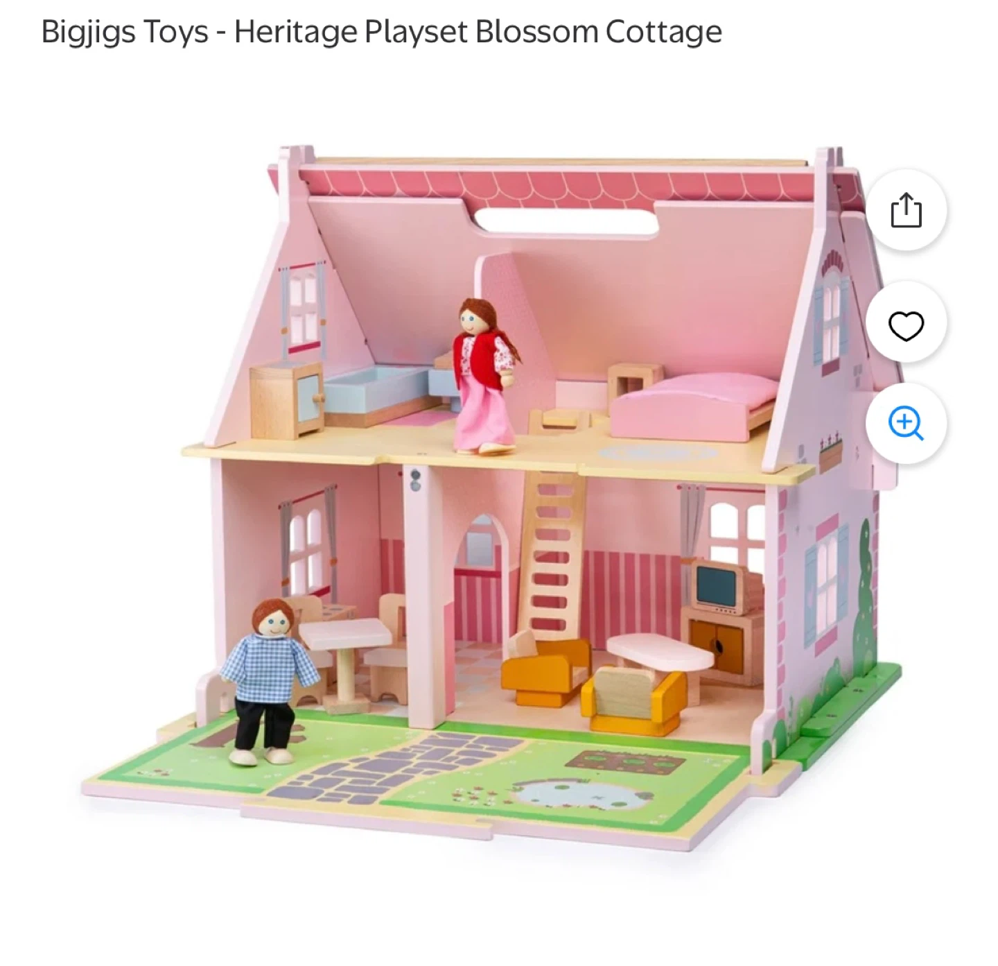 Bigjigs Toys Heritage Playset Blossom Cottage